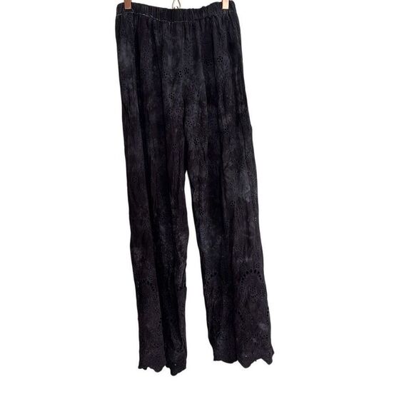 Young Fabulous & Broke Tie Dye Eyelet Tie Front Harem Pants Gray Size Small - Picture 8 of 8
